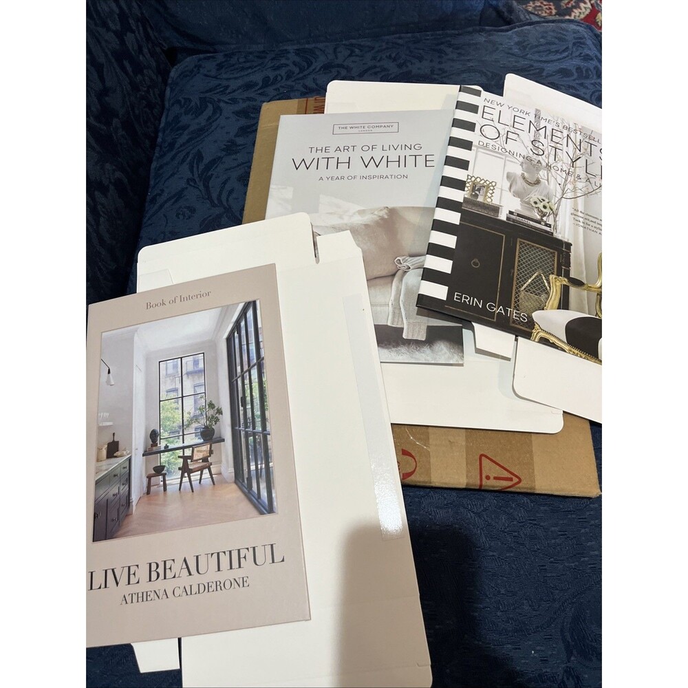 Decorative Faux Books Set of 3 Coffee Table Books with Hidden Storage